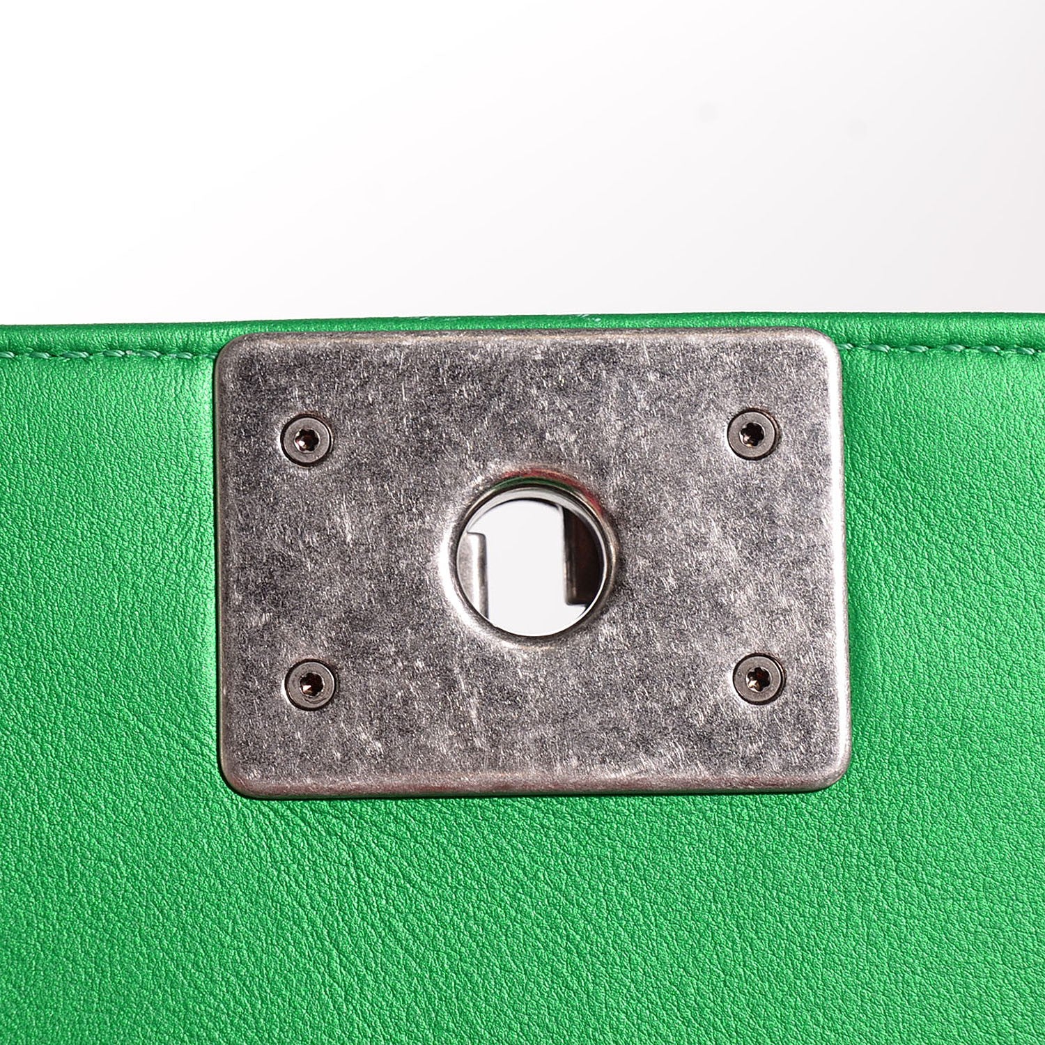 Chanel Metallic Calfskin Quilted Large Boy Flap Green 9 of 9