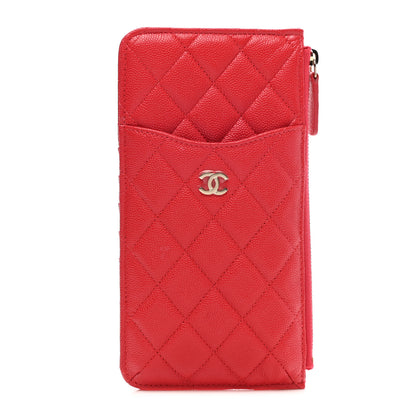 Chanel Caviar Quilted Classic iPhone Pouch Red 1 of 7