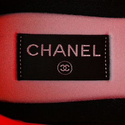 Chanel Suede Calfskin Lambskin Neoprene High Top CC Sneakers 39.5 White Fluo Orange 7 of 23