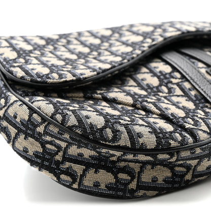 Christian Dior Oblique Mens Saddle Bag Blue 9 of 10