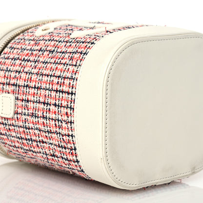 Chanel Tweed Lambskin Timeless Vanity Cosmetic Case White 9 of 12