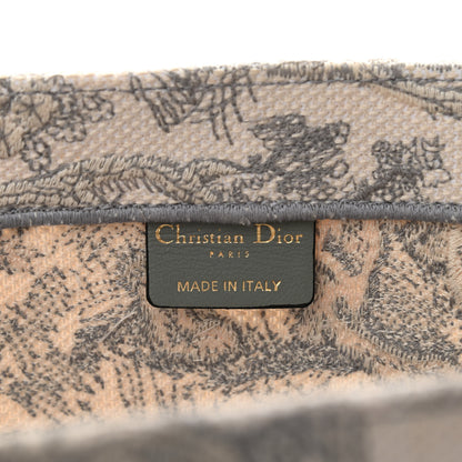 Christian Dior Canvas Embroidered Medium Dioriviera Toile De Jouy Book Tote Gray 6 of 9