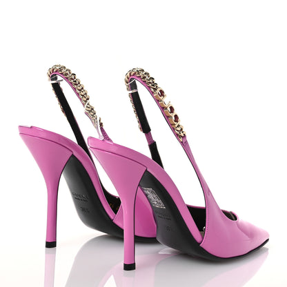 Gucci Patent Signoria Slingback Pumps 38.5 38.5 Pink 4 of 13
