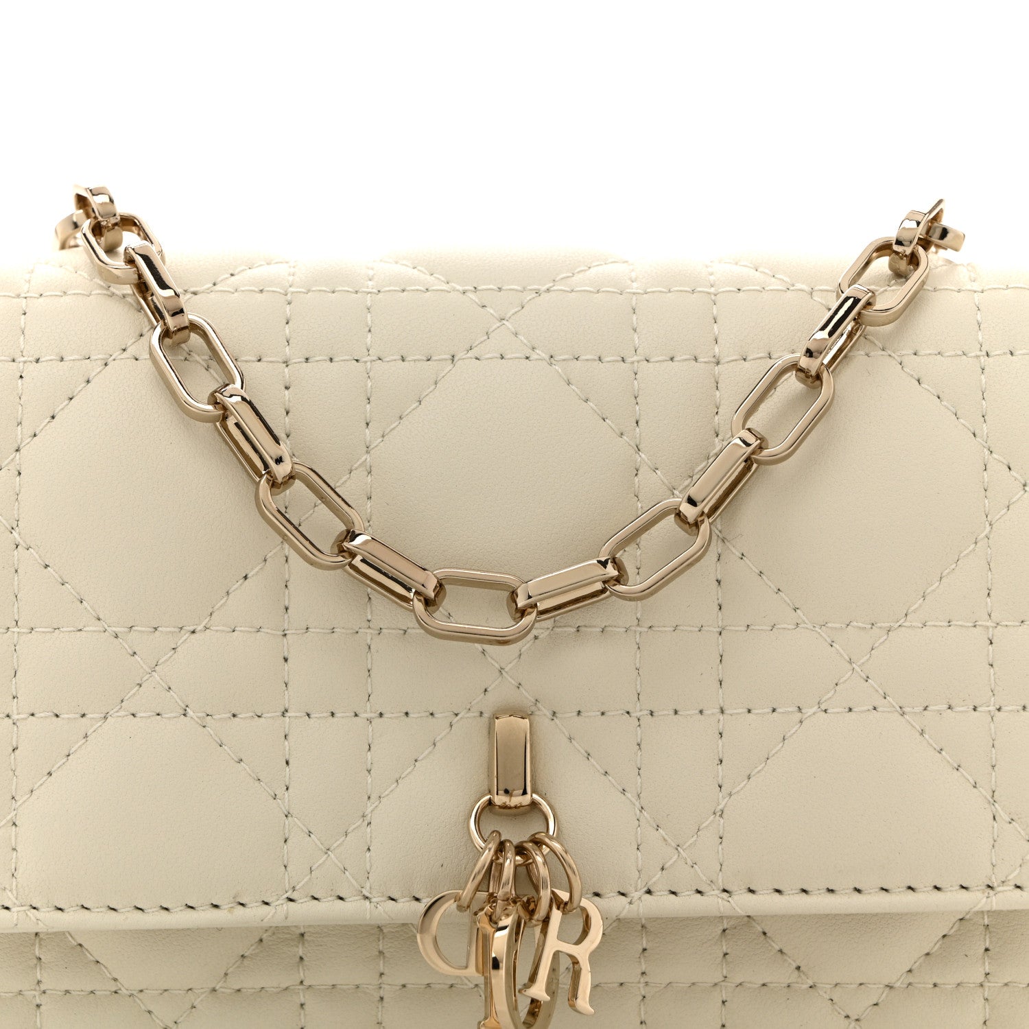 Christian Dior Lambskin Cannage Dior Talk Phone Pouch Latte 8 of 11