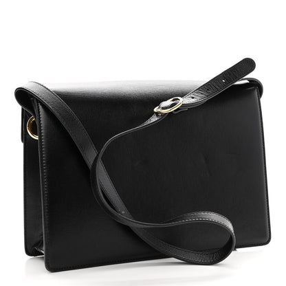 Gucci Textured Calfskin Medium Torchon GG Ring Shoulder Bag Black 3 of 12