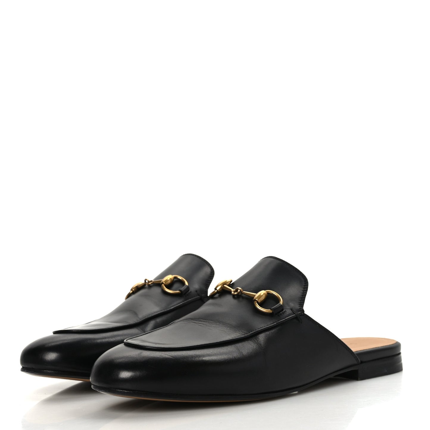 Calfskin Womens Princetown Slippers 37.5 Black