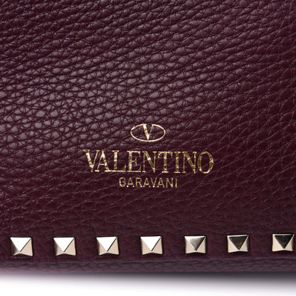 Valentino Garavani Pebbled Calfskin Small Rockstud Flip-Lock Messenger Bag Vinaccia 8 of 10