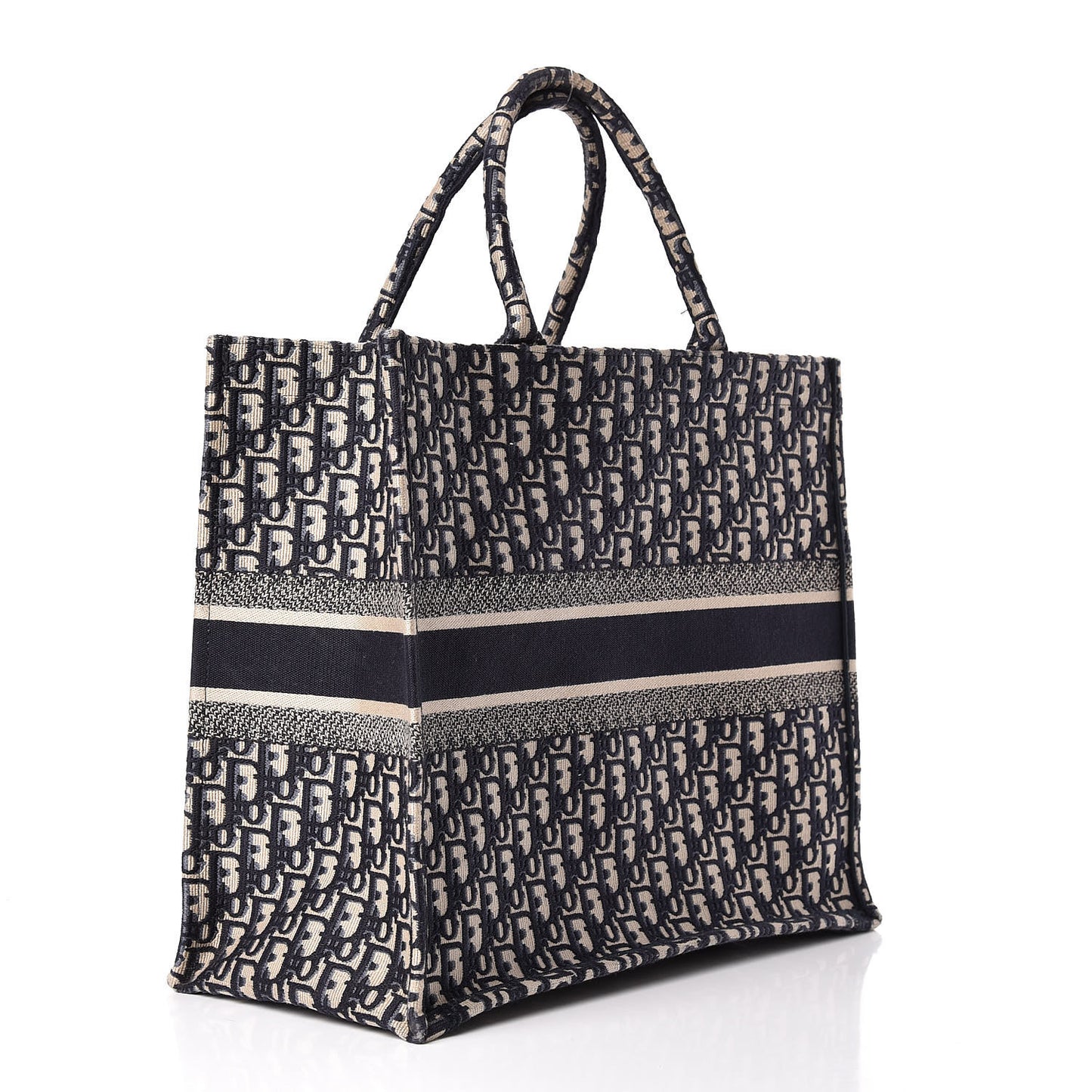 Oblique Book Tote Blue Multicolor