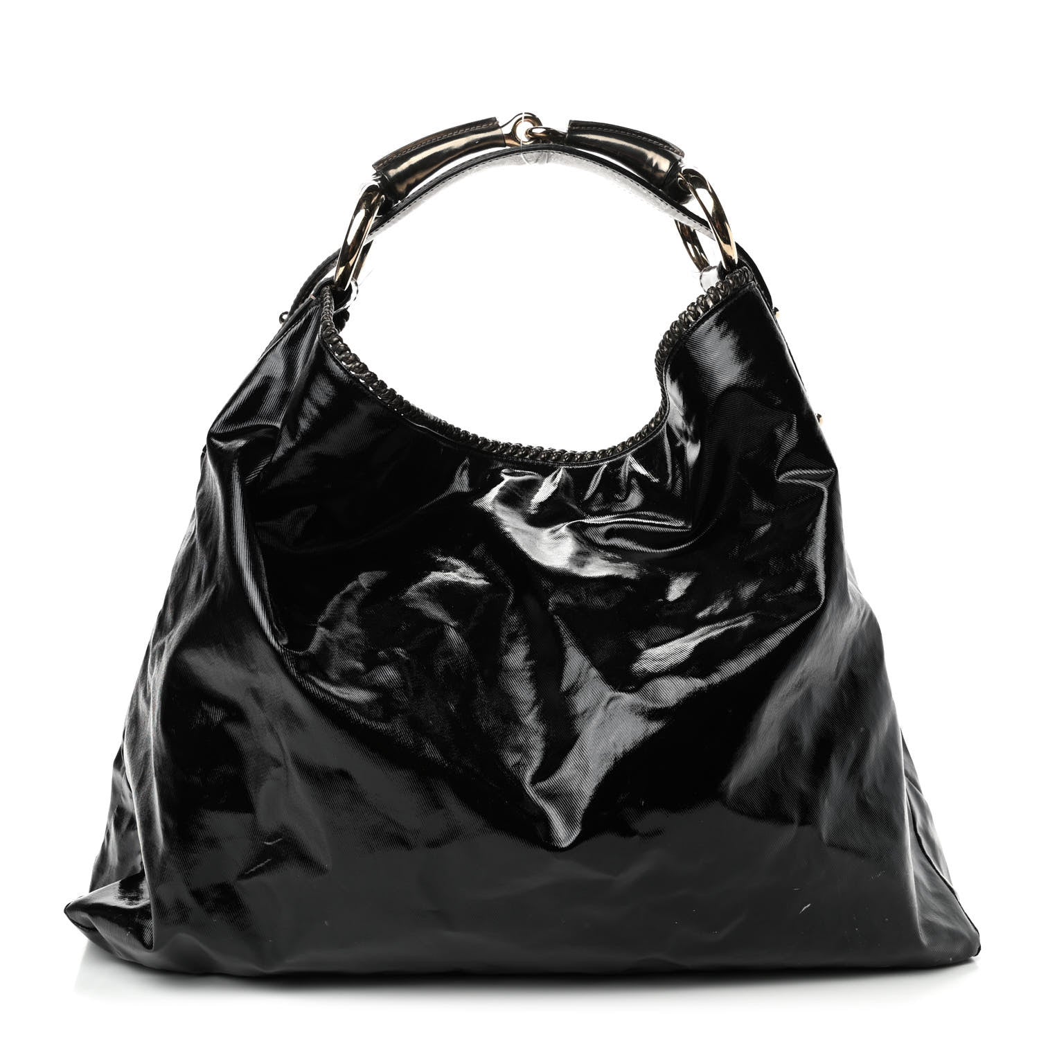 Gucci Dialux Large Horsebit Chain Hobo Black 1 of 7