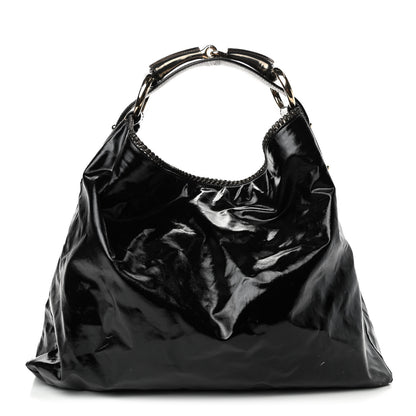 Gucci Dialux Large Horsebit Chain Hobo Black 1 of 7