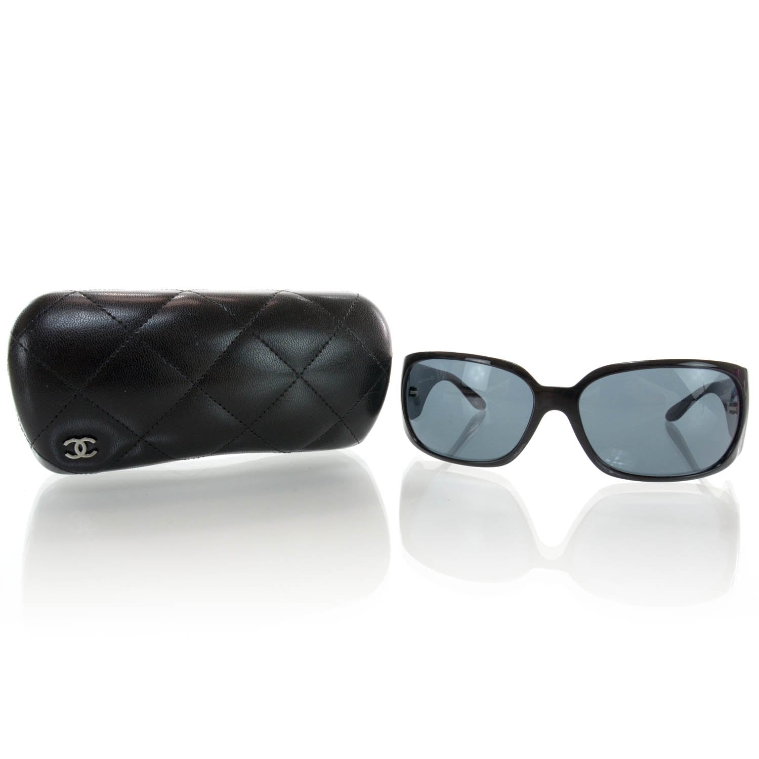 Chanel Crystal CC Logo Sunglasses 5080 B Black 6 of 6