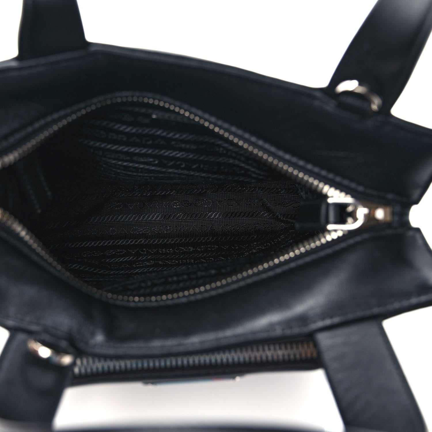 Prada Vitello Daino Mini Pocket Tote Black 5 of 8