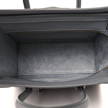 Celine Drummed Calfskin Nano Luggage Kohl 5 of 11