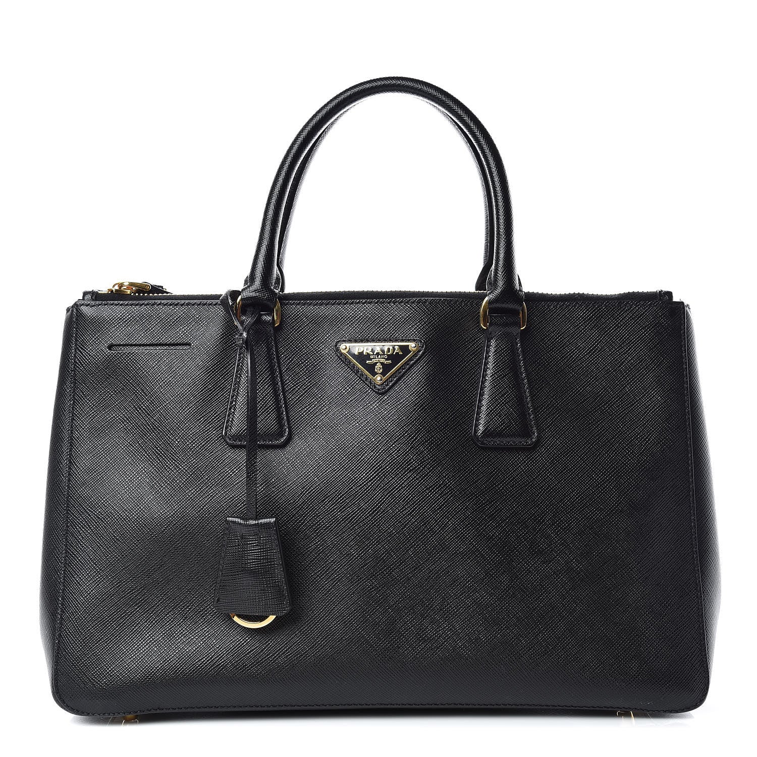 Prada Saffiano Medium Galleria Double Zip Tote Black 1 of 12