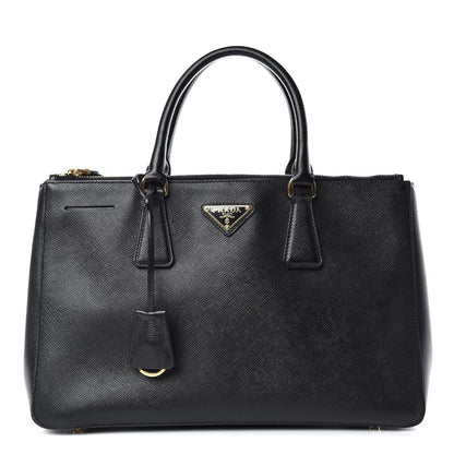 Prada Saffiano Medium Galleria Double Zip Tote Black 1 of 12