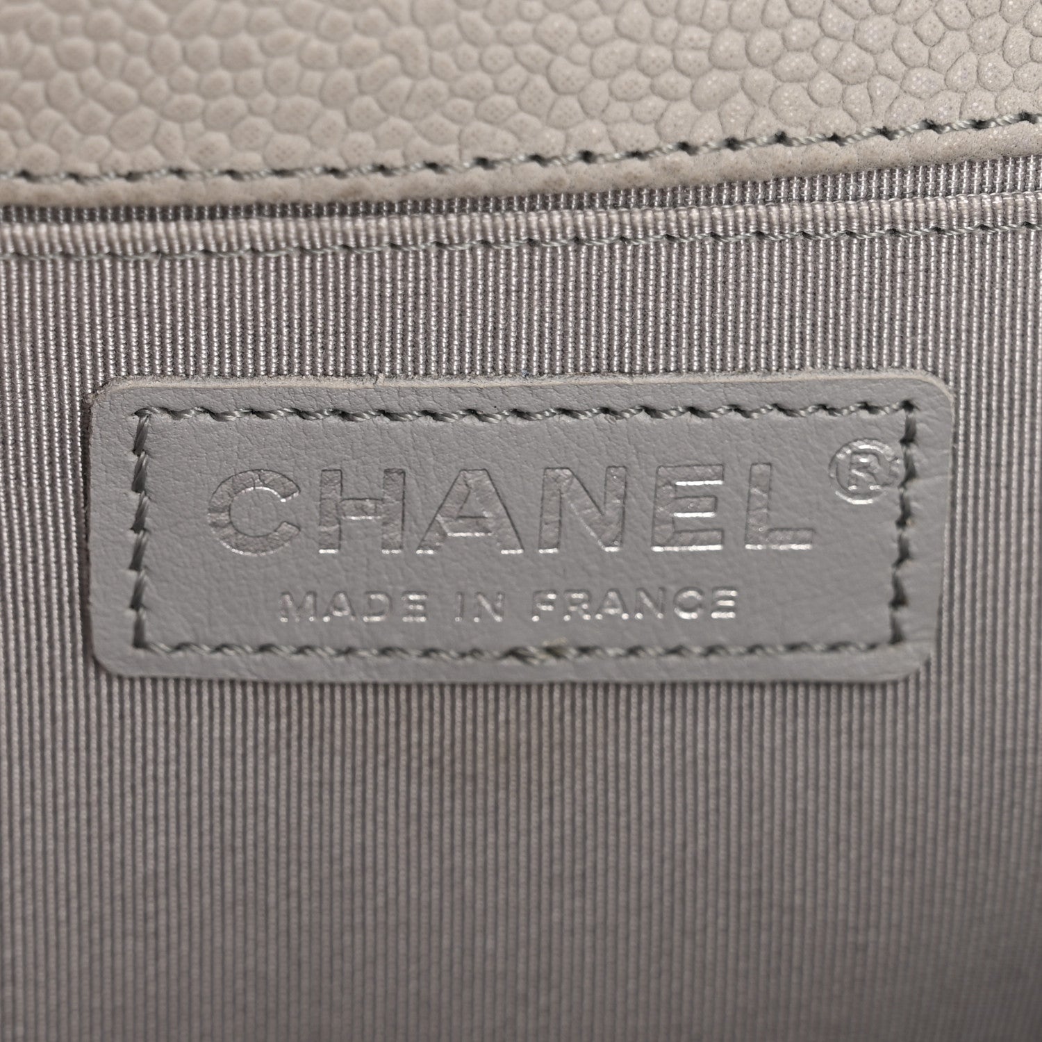 Chanel Iridescent Caviar Quilted Medium Boy Flap Light Grey 6 of 14