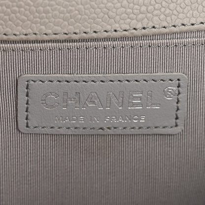 Chanel Iridescent Caviar Quilted Medium Boy Flap Light Grey 6 of 14