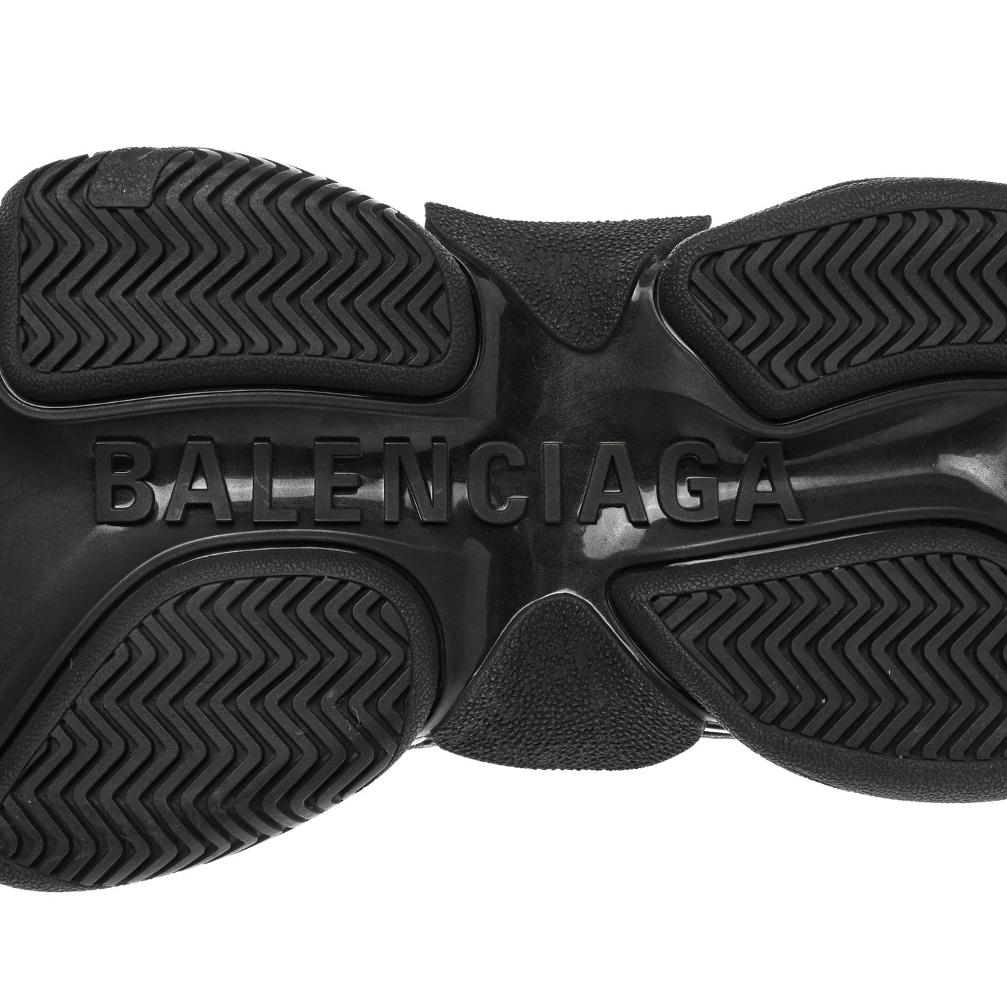Fabric Mesh Womens Triple S Sneakers 38 Black