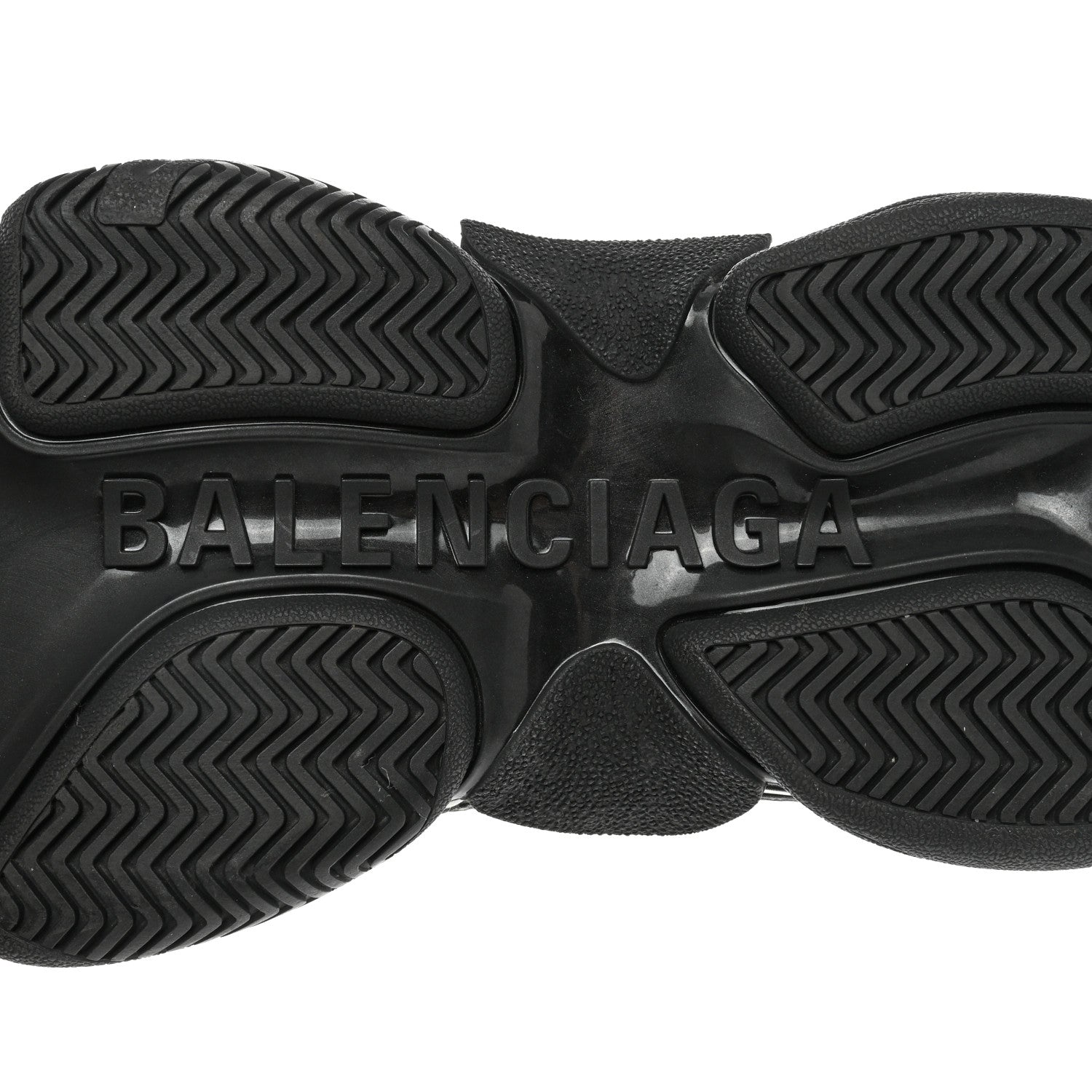 Balenciaga Fabric Mesh Womens Triple S Sneakers 38 Black 7 of 8