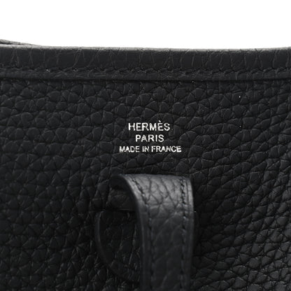Hermes Taurillon Clemence Evelyne TPM Black 6 of 9