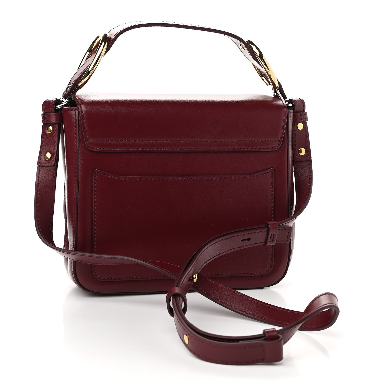 Chloe Calfskin Small C Double Carry Burnt Mahogany 3 of 10