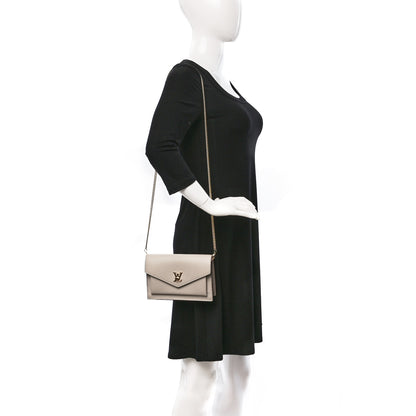Louis Vuitton Soft Calfskin My Lockme Chain Pochette Greige 2 of 8
