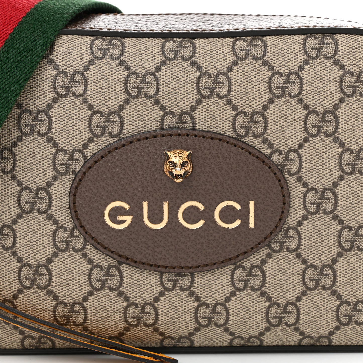GG Supreme Monogram Web Neo Vintage Shoulder Bag Beige New Acero Crop