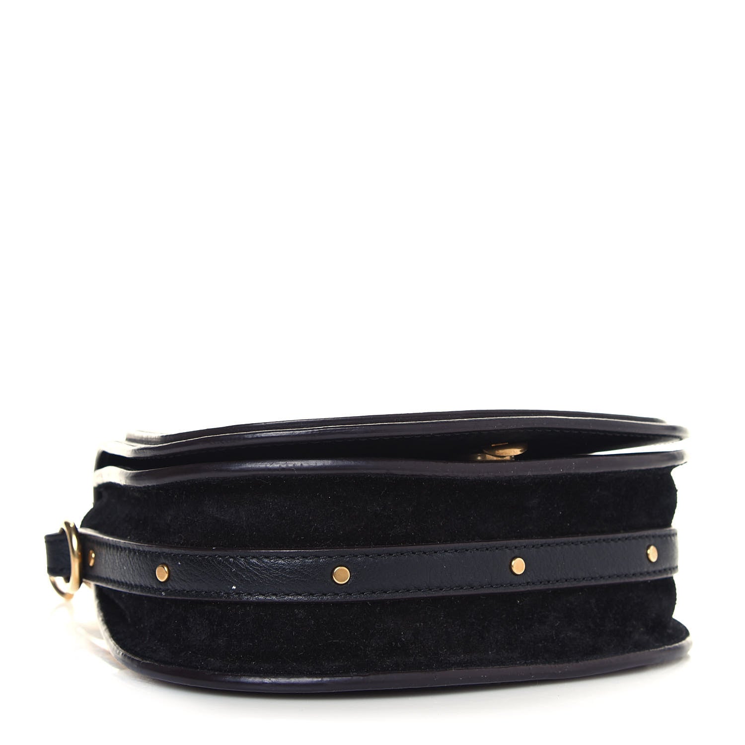 Chloe Calfskin Suede Small Nile Bracelet Bag Black 4 of 18
