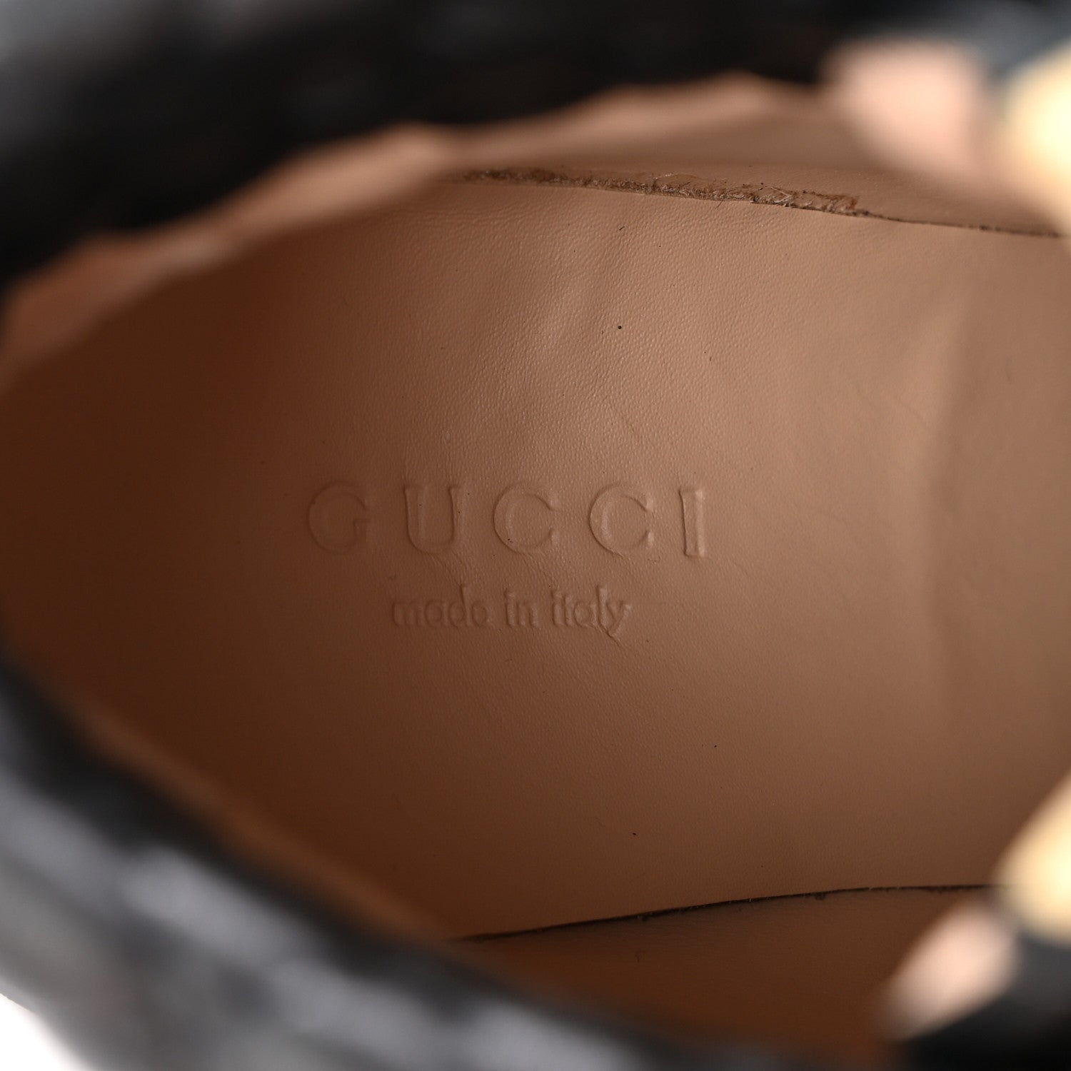 Gucci Apollo Calfskin GG Supreme Nappa Samoa Quilted Lace Up Ankle Boots 35 Black 8 of 10