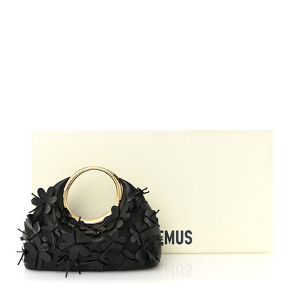 Jacquemus Lambskin Le Petit Calino Brode Ring Top Handle Bag Black 10 of 10