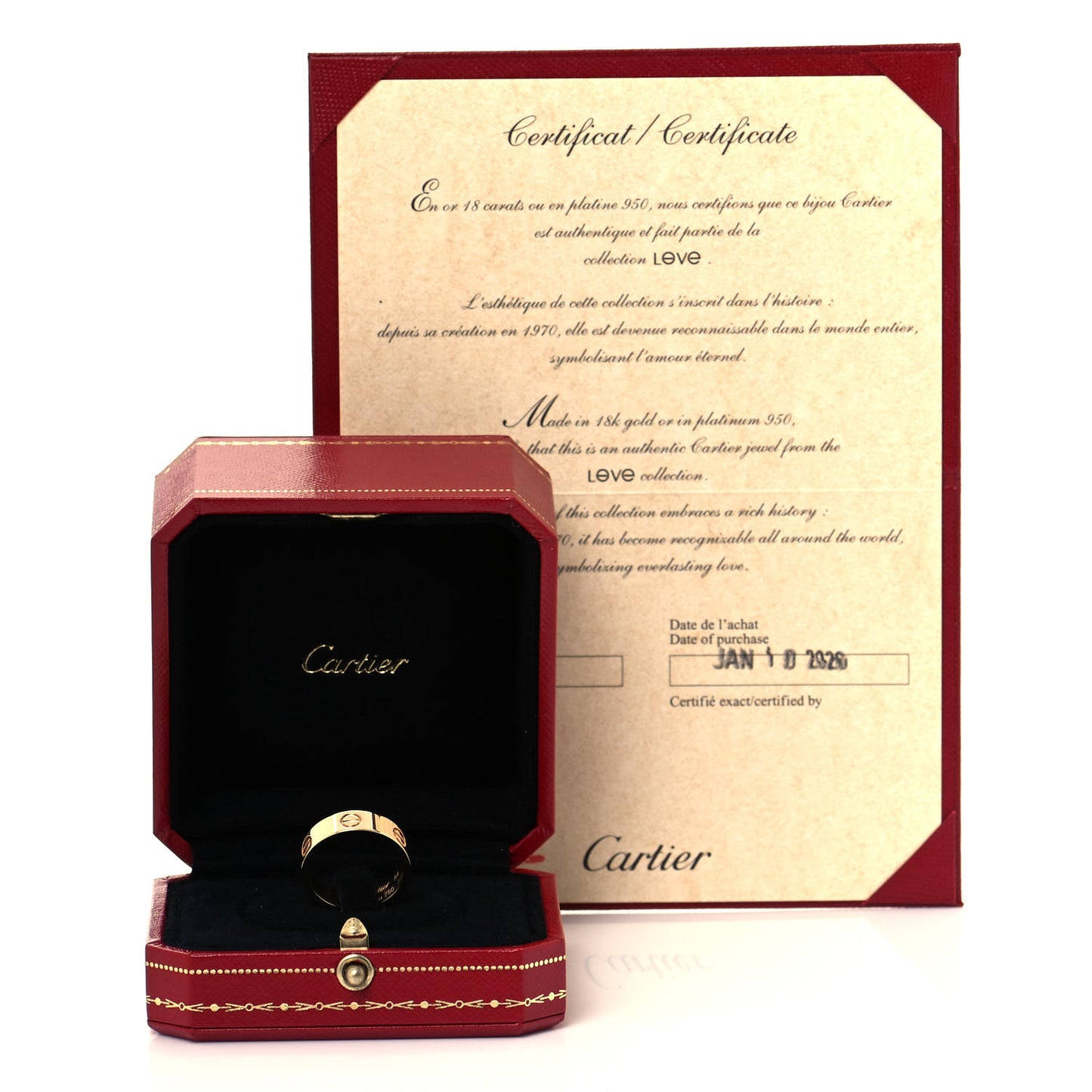 18K Yellow Gold 5.5mm LOVE Ring 54 6.75