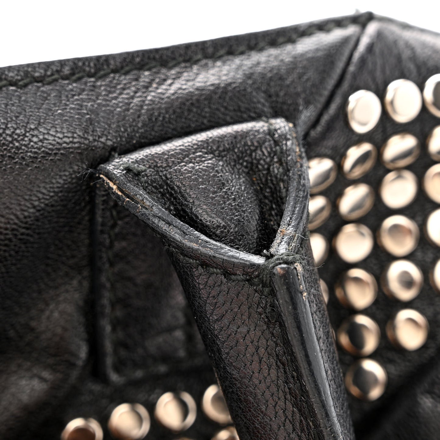Calfskin Studded Easy Sac Black