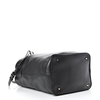 Burberry Grainy Calfskin Medium Check Ashby Hobo Black 3 of 11