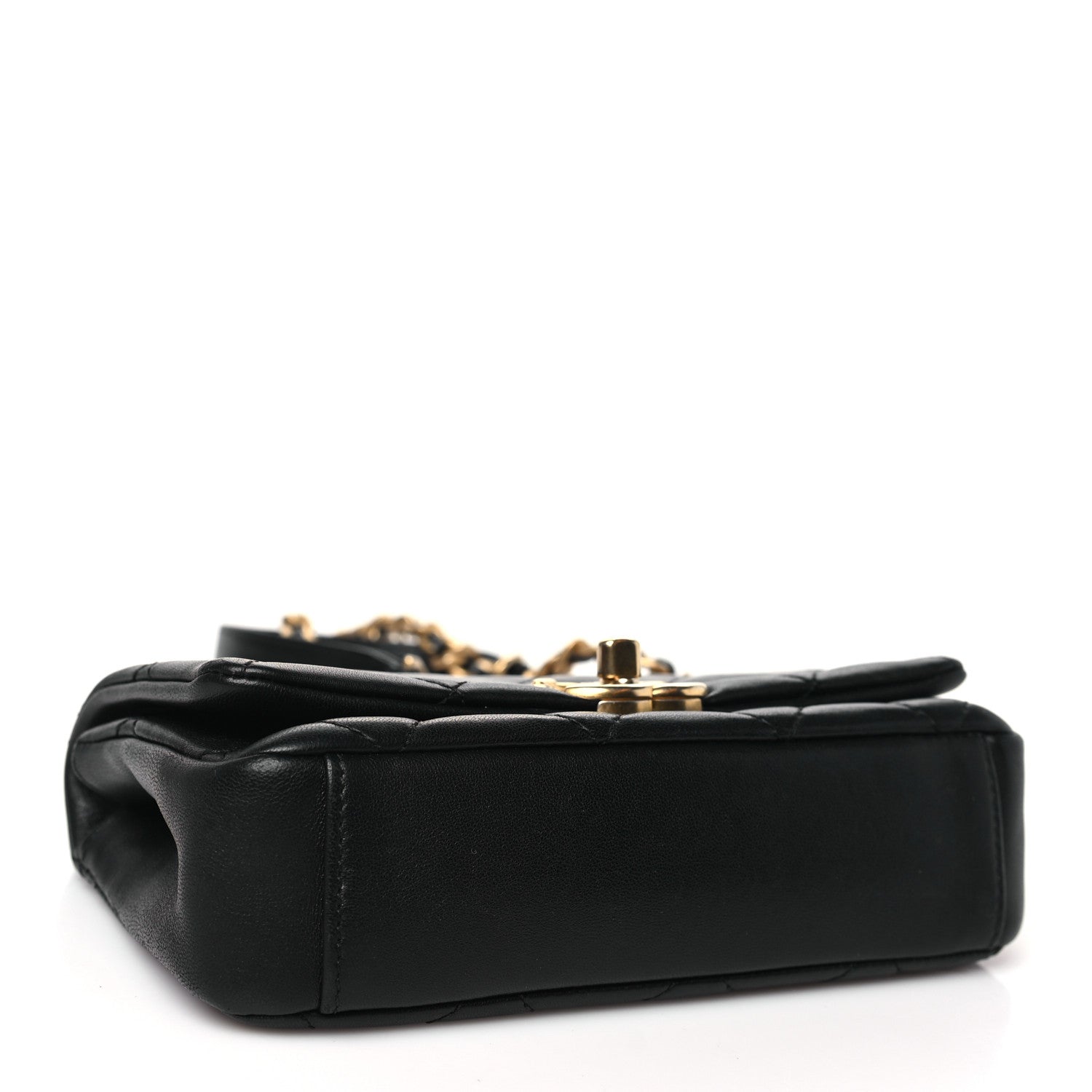 Chanel Shiny Lambskin Small Chain Is More Flap Black 4 of 10