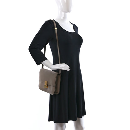 Celine Liege Calfskin Medium Classic Box Flap Bag Taupe 2 of 8