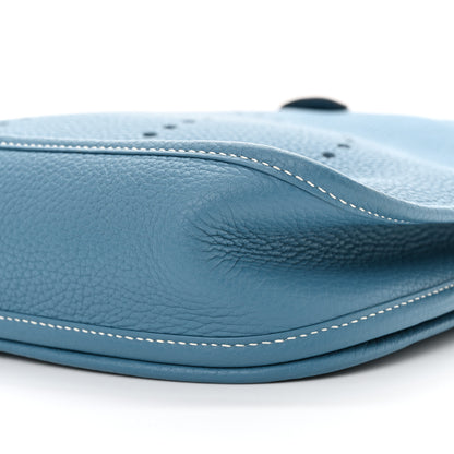 Hermes Taurillon Clemence Evelyne III PM Blue Jean 9 of 11