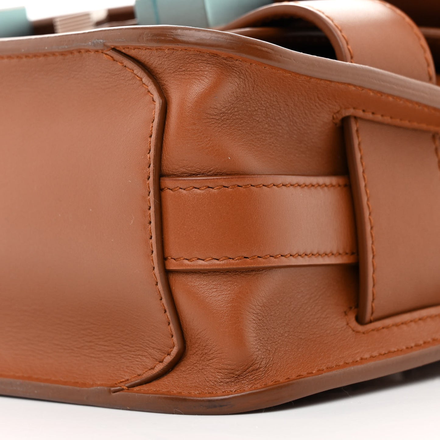 Smooth Calfskin Mini PS11 Classic Shoulder Bag Saddle