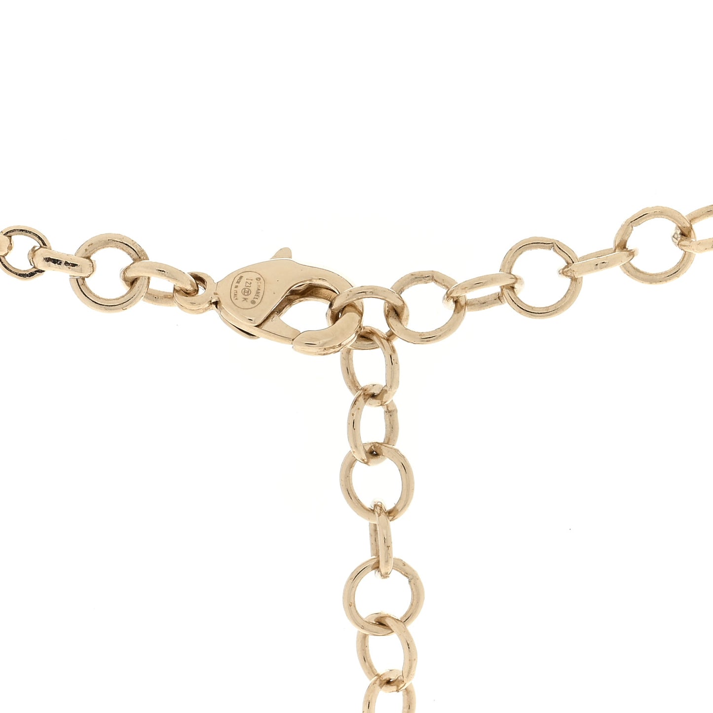 Crystal CC Necklace Silvery Gold