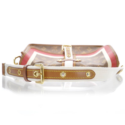 Louis Vuitton Monogram Rayures Tisse Clutch Red 5 of 9