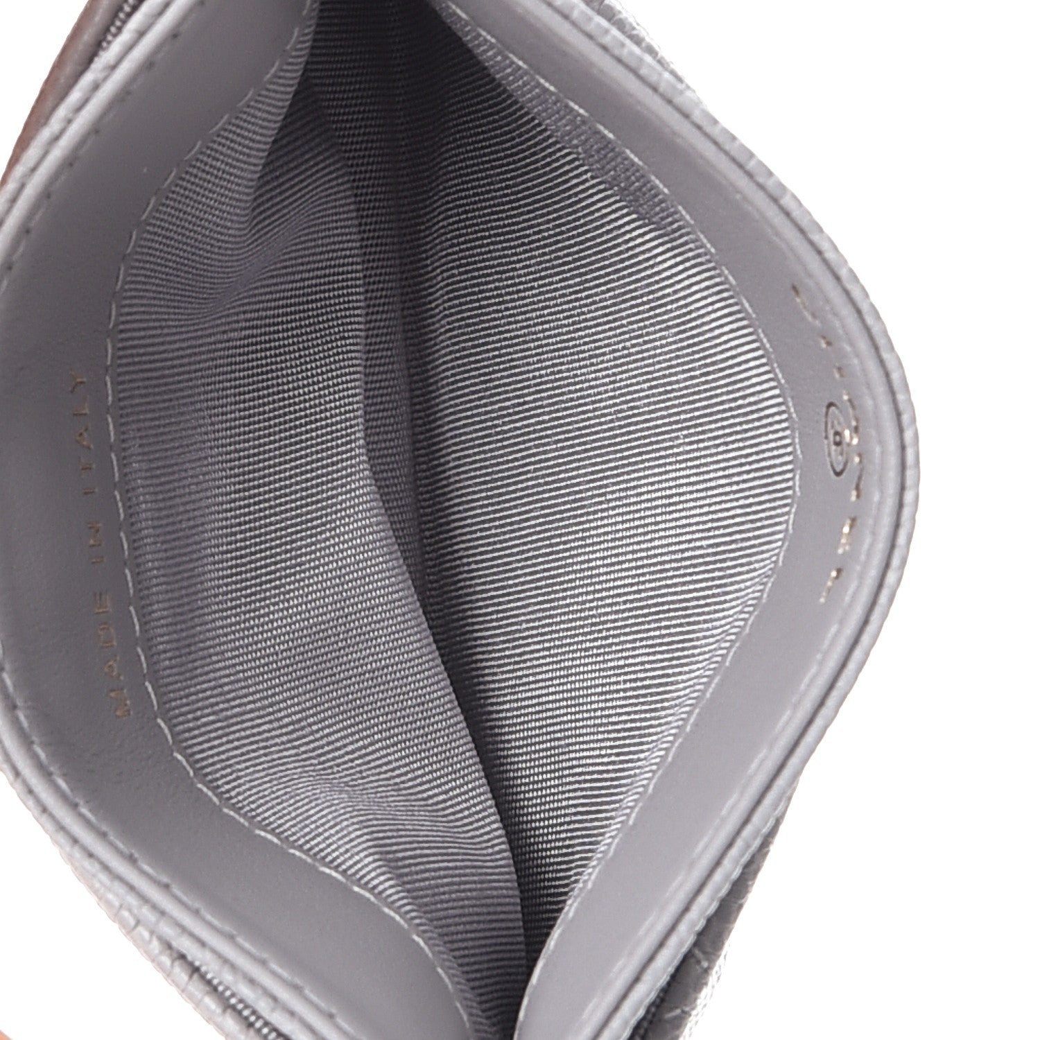 Chanel Caviar Quilted Boy Card Holder Grey 5 of 9
