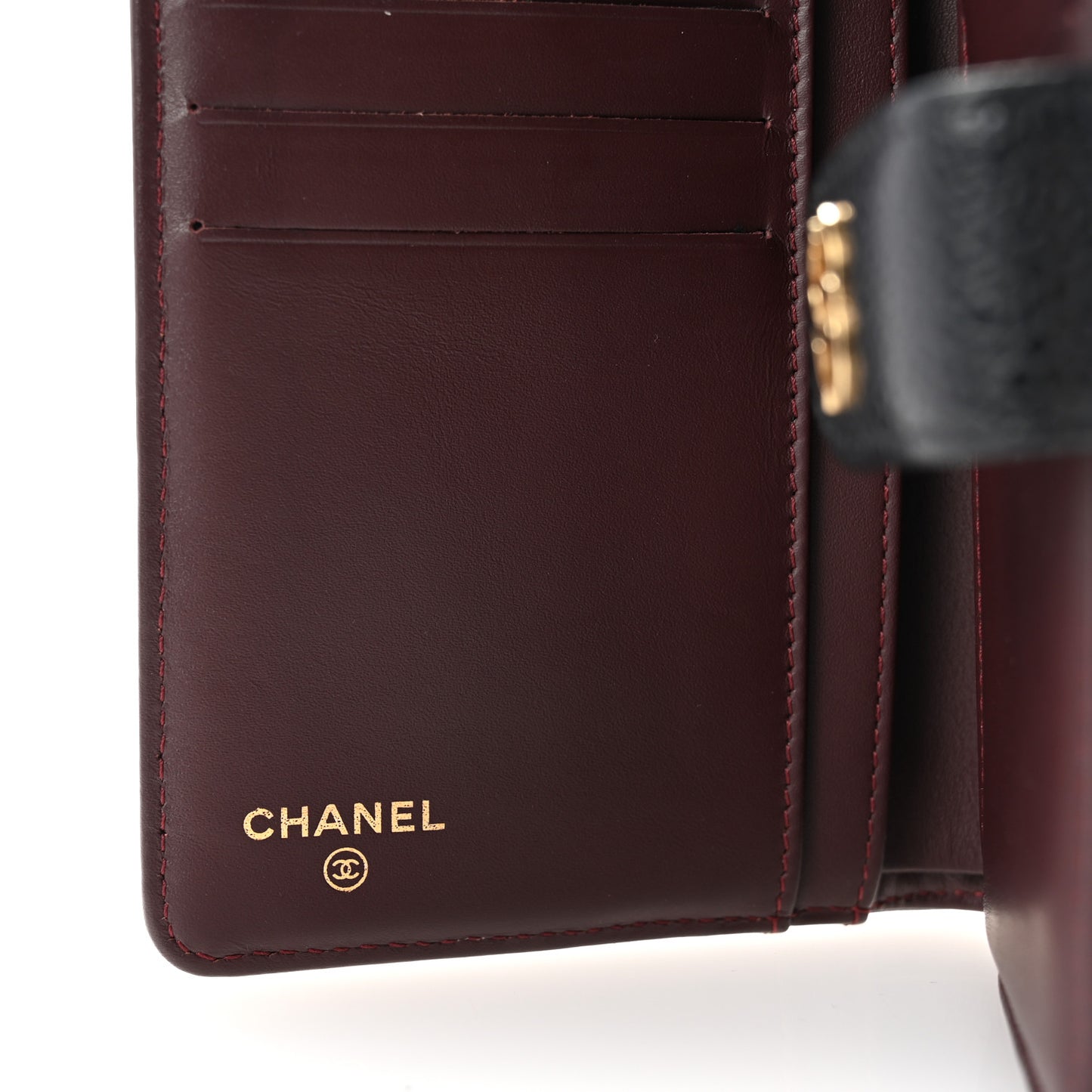 Caviar Quilted CC French Wallet Black