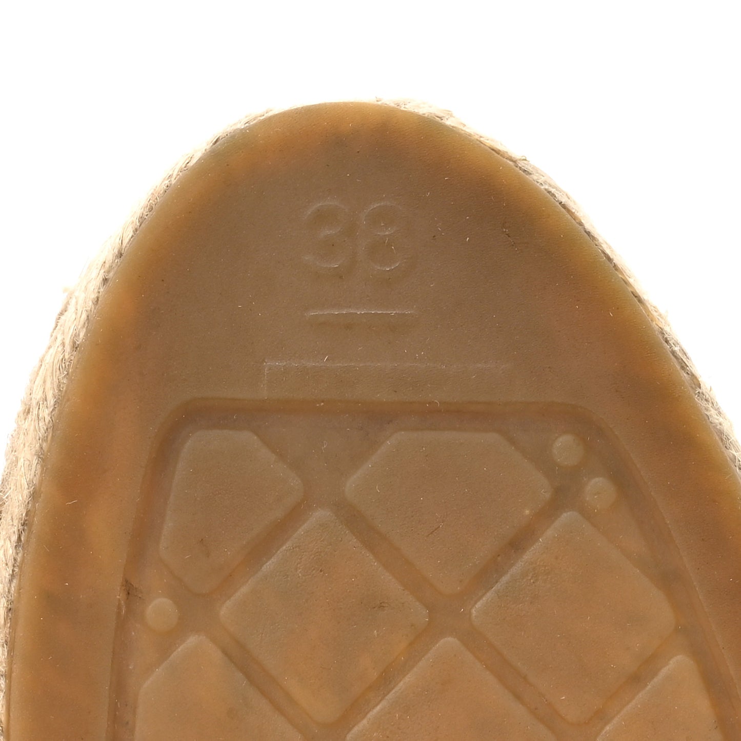Lambskin CC Espadrilles 38 Beige Black