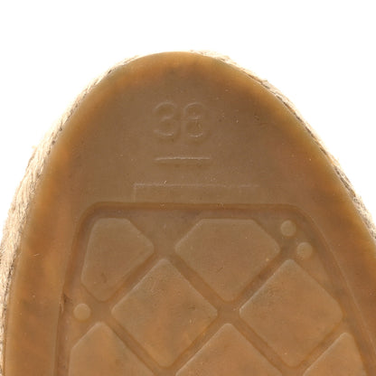 Chanel Lambskin CC Espadrilles 38 Beige Black 7 of 12