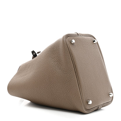 Hermes Taurillon Clemence Picotin Lock 18 PM Etoupe 4 of 11