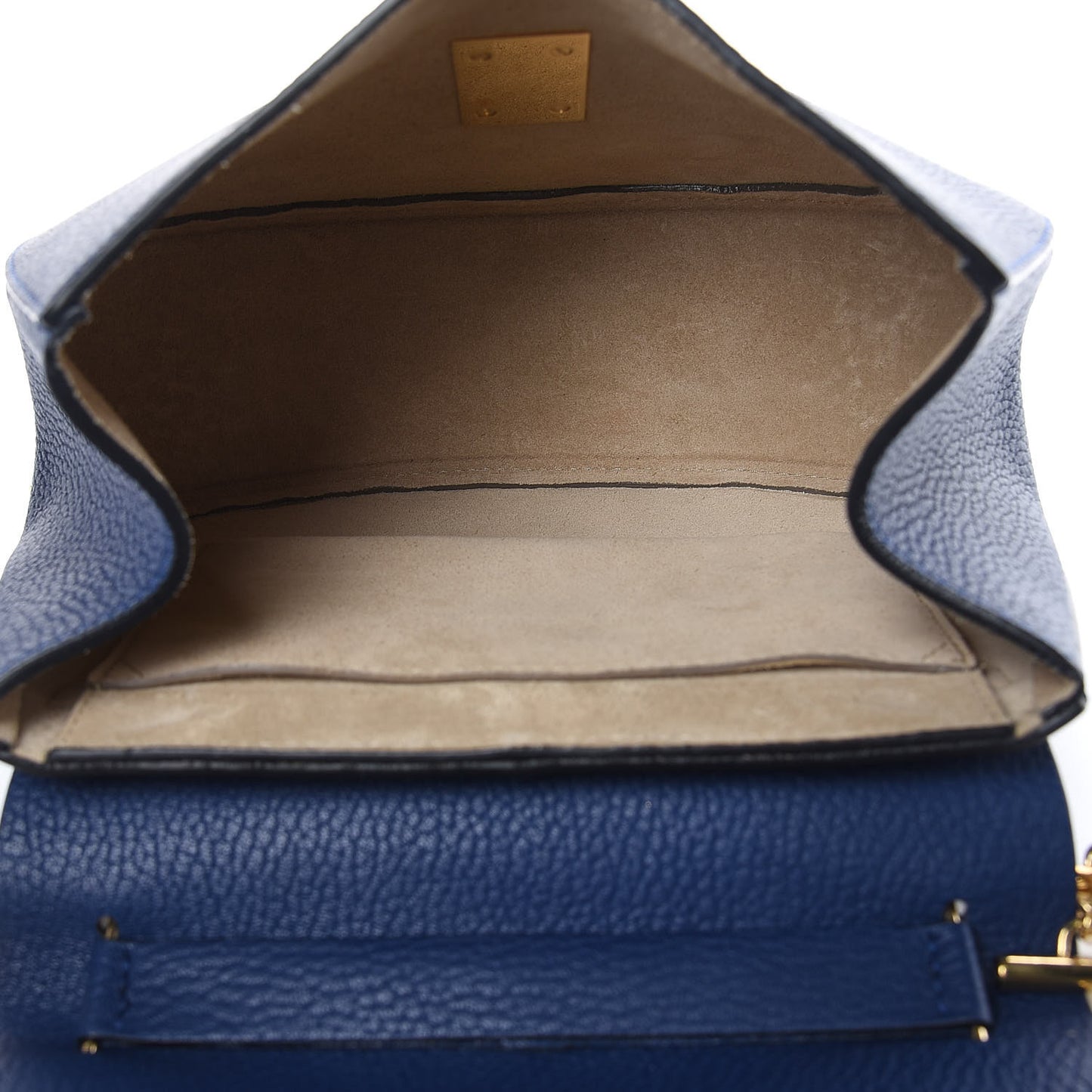 Grained Lambskin Drew Shoulder Bag Royal Navy