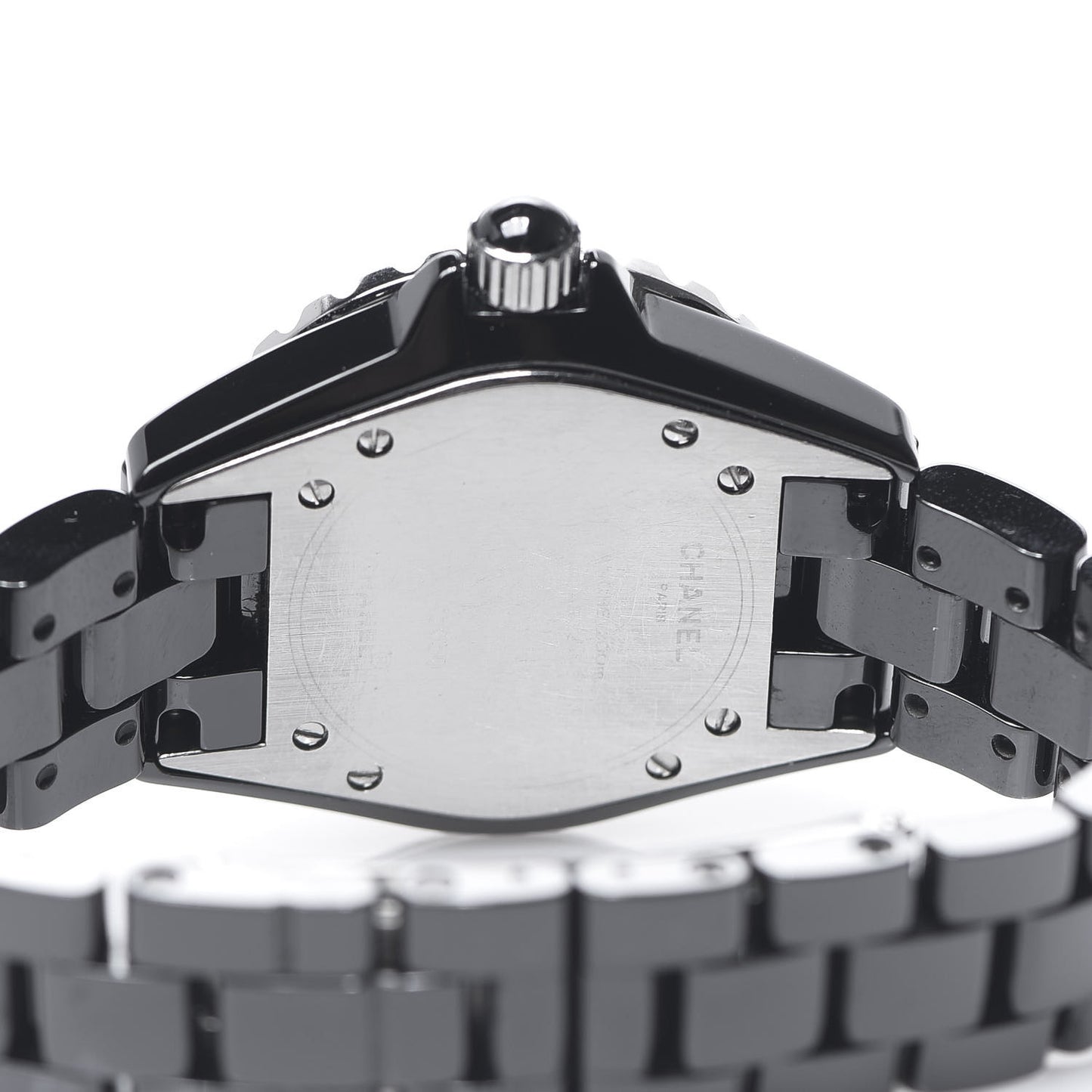 Stainless Steel Ceramic Diamond Pave Bezel 33mm J12 Quartz Watch Black