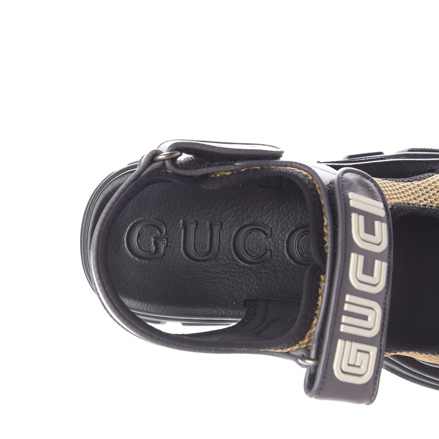 Gucci X SEGA Nappa Mesh Mens Aguru Sandals 10 Loess Black 8 of 8