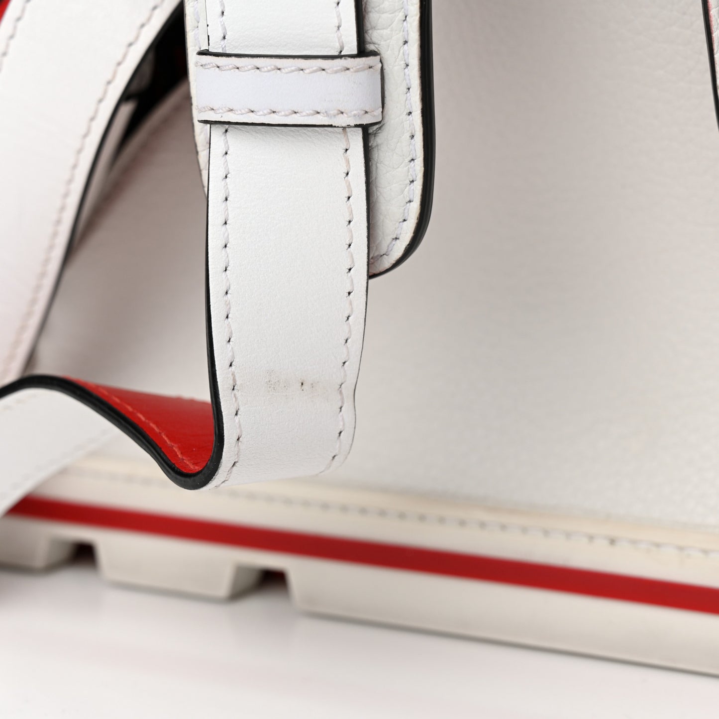Calfskin Spiked Explorafunk Backpack White