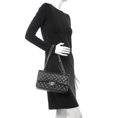 Chanel Caviar Quilted Medium Double Flap Black 3 of 19
