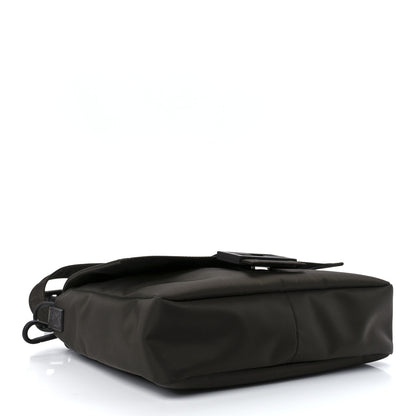 Fendi Econyl Nylon Cuoio Romano Monochrome Medium Baguette Messenger Bag Ebano 4 of 13